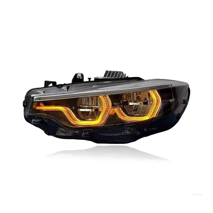 IKON V2 LED Headlights – BMW F80 M3 / F82 F83 M4 / F32 F33 F36 4 Series – Amber, Yellow & White Switchable DRL