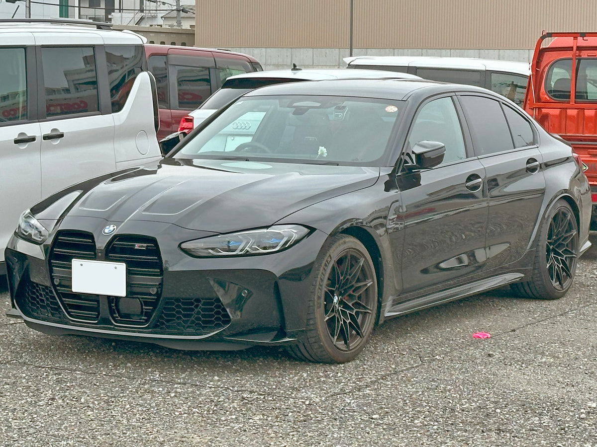 Front view of a current BMW M3 Competition G80, used as an archive image