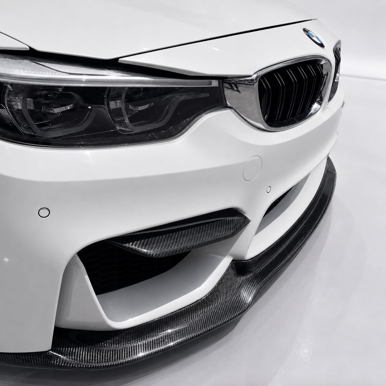 Front Upper Carbon Fibre Canards For BMW F80 F82 F83 M3 M4 - VMSS AERO DIVISION