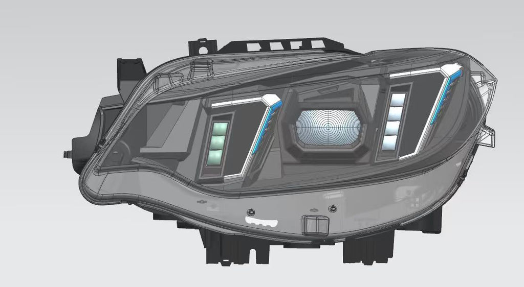 New Laser Snake Eyes Style Headlights With Yellow and White On-The-Fly Switchable DRLs for F22 F87 2 Series and M2(Preorder)