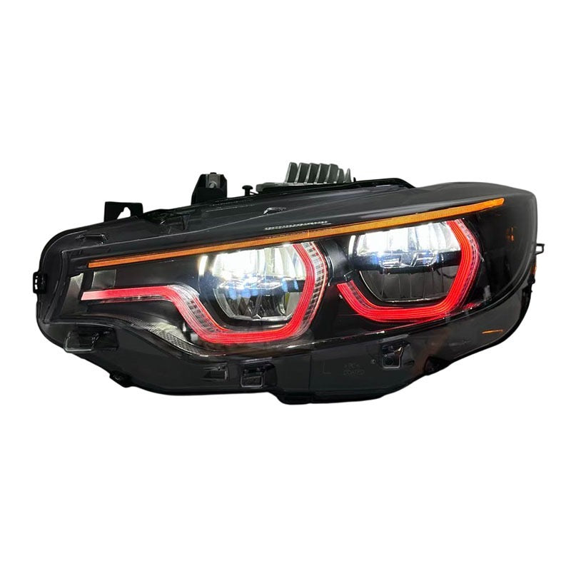 Black Shadow V3 RGB IKON Headlights (4 Series, M3 and M4) - App-Controlled RGB DRLs For M3 M4 F80 F82 F83 4 Series F32 F33 F36 (Early Bird Price)