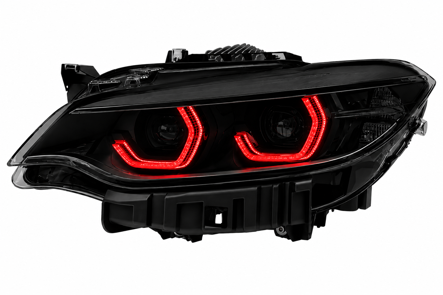Black Shadow Edition Icon V3 - BMW IKON LED Headlights with TriColour Switchable DRLs For 2 Series F22 F23 M2 F87