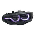Black Shadow V3 RGB IKON Headlights (4 Series, M3 and M4) - App-Controlled RGB DRLs For M3 M4 F80 F82 F83 4 Series F32 F33 F36 (Early Bird Price)