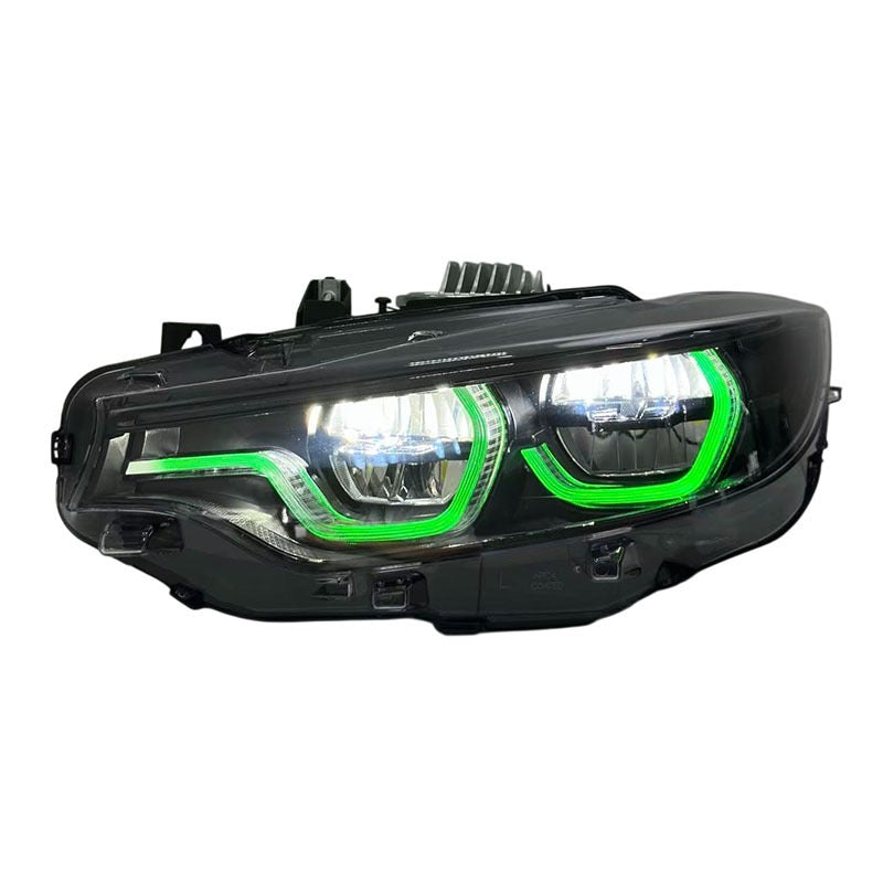 Black Shadow V3 RGB IKON Headlights (4 Series, M3 and M4) - App-Controlled RGB DRLs For M3 M4 F80 F82 F83 4 Series F32 F33 F36 (Early Bird Price)