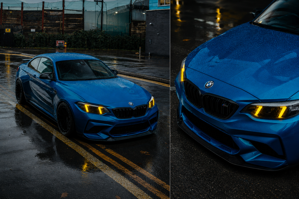 New Laser Snake Eyes Style Headlights With Yellow and White On-The-Fly Switchable DRLs for F22 F87 2 Series and M2(Preorder)