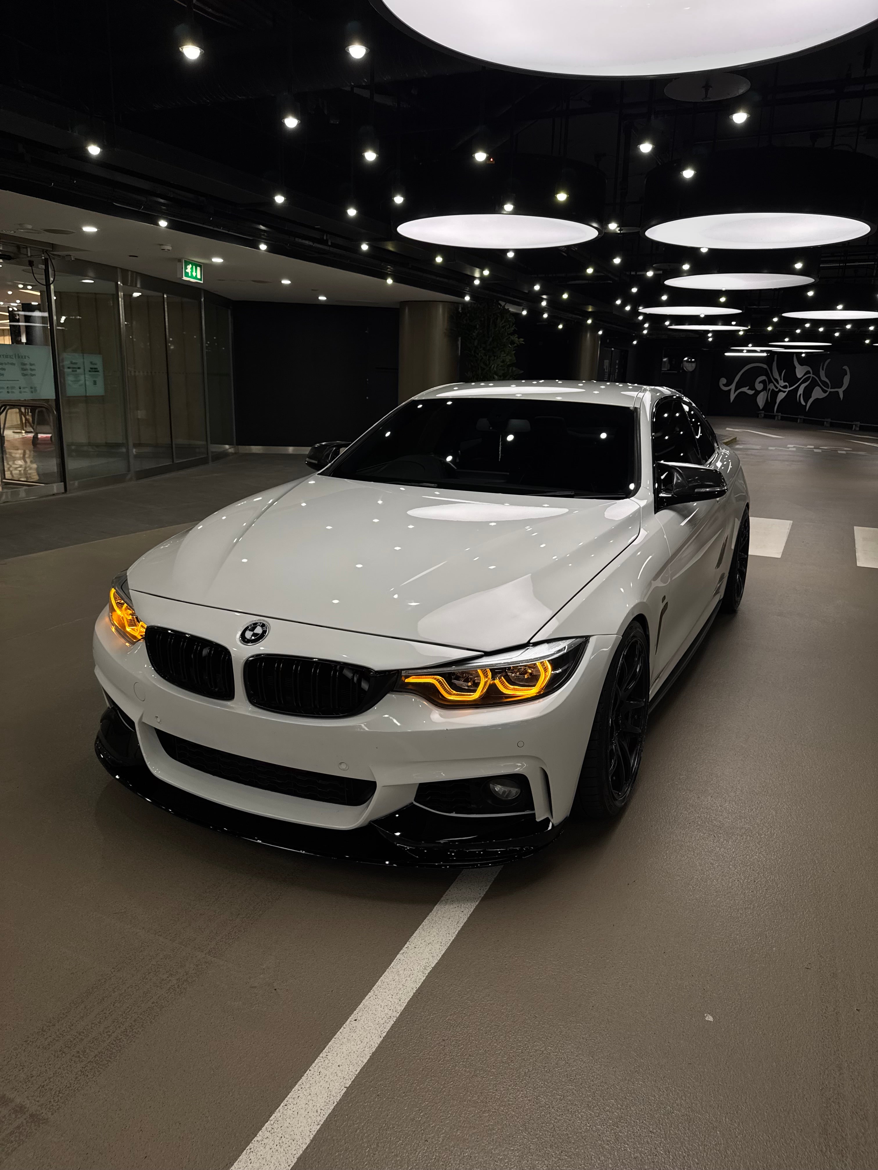 BMW IKON V2 LCI2 Amber Yellow and White Switchable DRLs (LED Headlights Pair -Aftermarket) For M3 M4 F80 F82 F83 4 Series F32 F33 F36