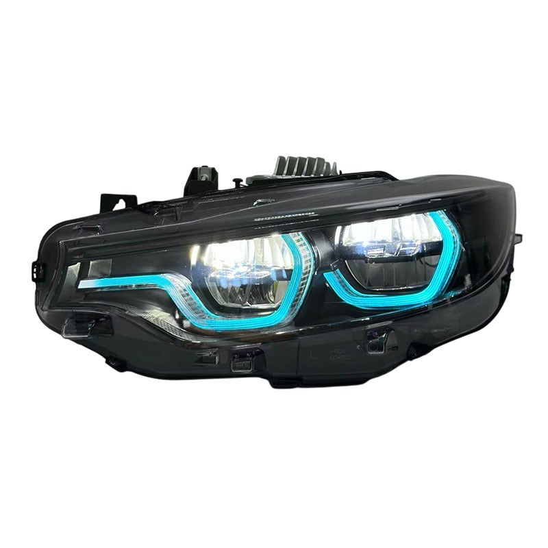 Black Shadow V3 RGB IKON Headlights (4 Series, M3 and M4) - App-Controlled RGB DRLs For M3 M4 F80 F82 F83 4 Series F32 F33 F36 (Early Bird Price)