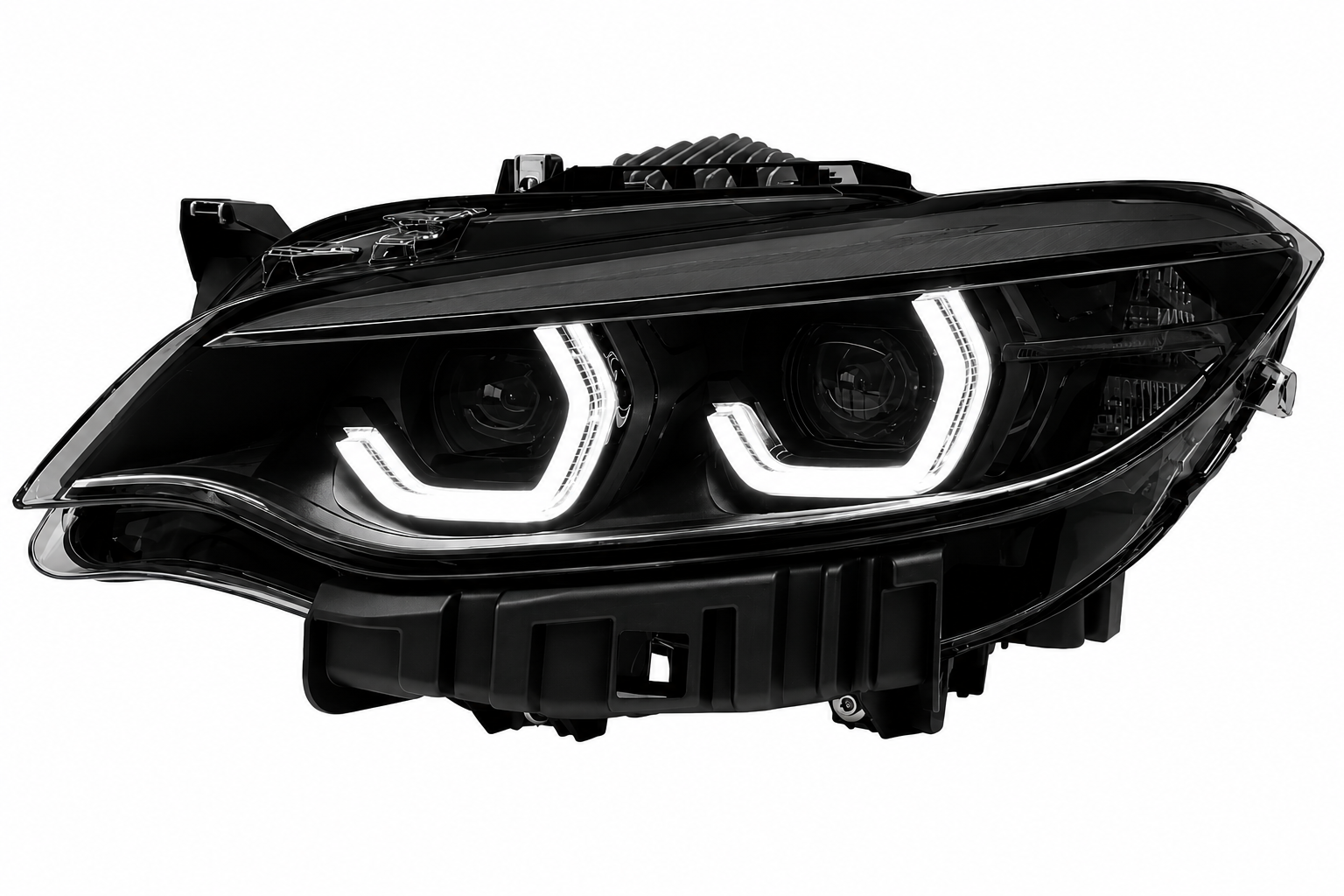 Black Shadow Edition Icon V3 - BMW IKON LED Headlights with TriColour Switchable DRLs For 2 Series F22 F23 M2 F87