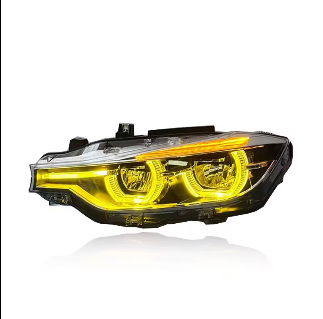 BMW V2 Amber Yellow and White Switchable DRLs LED Headlights for BMW 3 Series 2012-2019