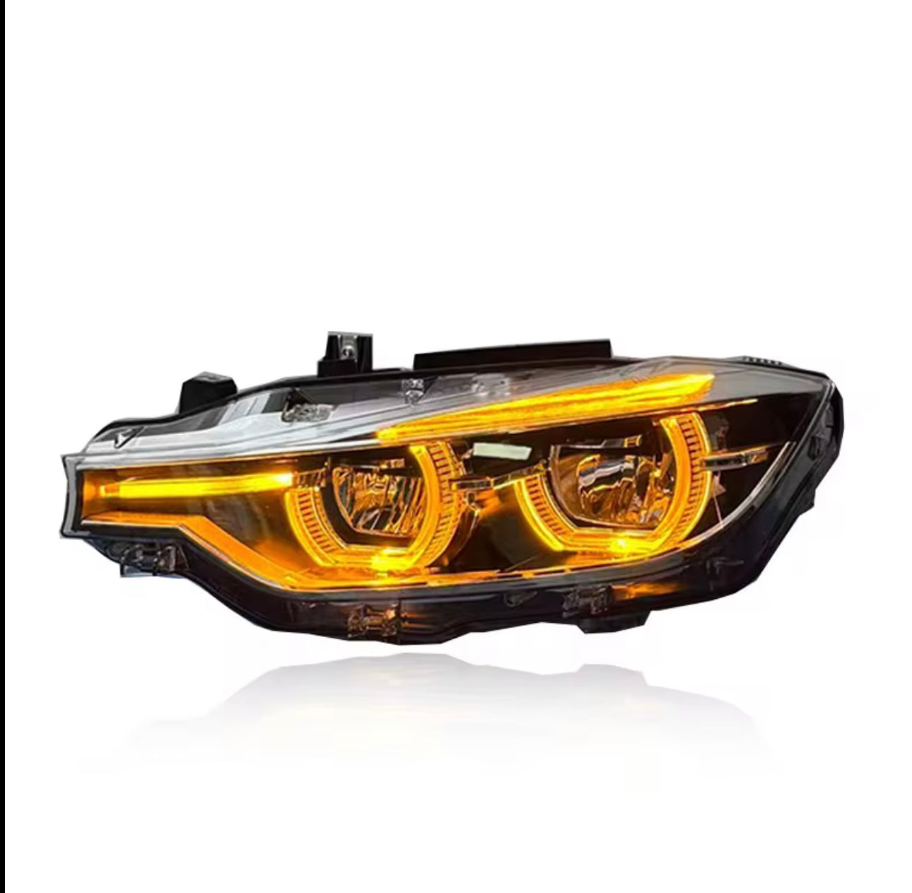 BMW V2 Amber Yellow and White Switchable DRLs LED Headlights for BMW 3 Series 2012-2019