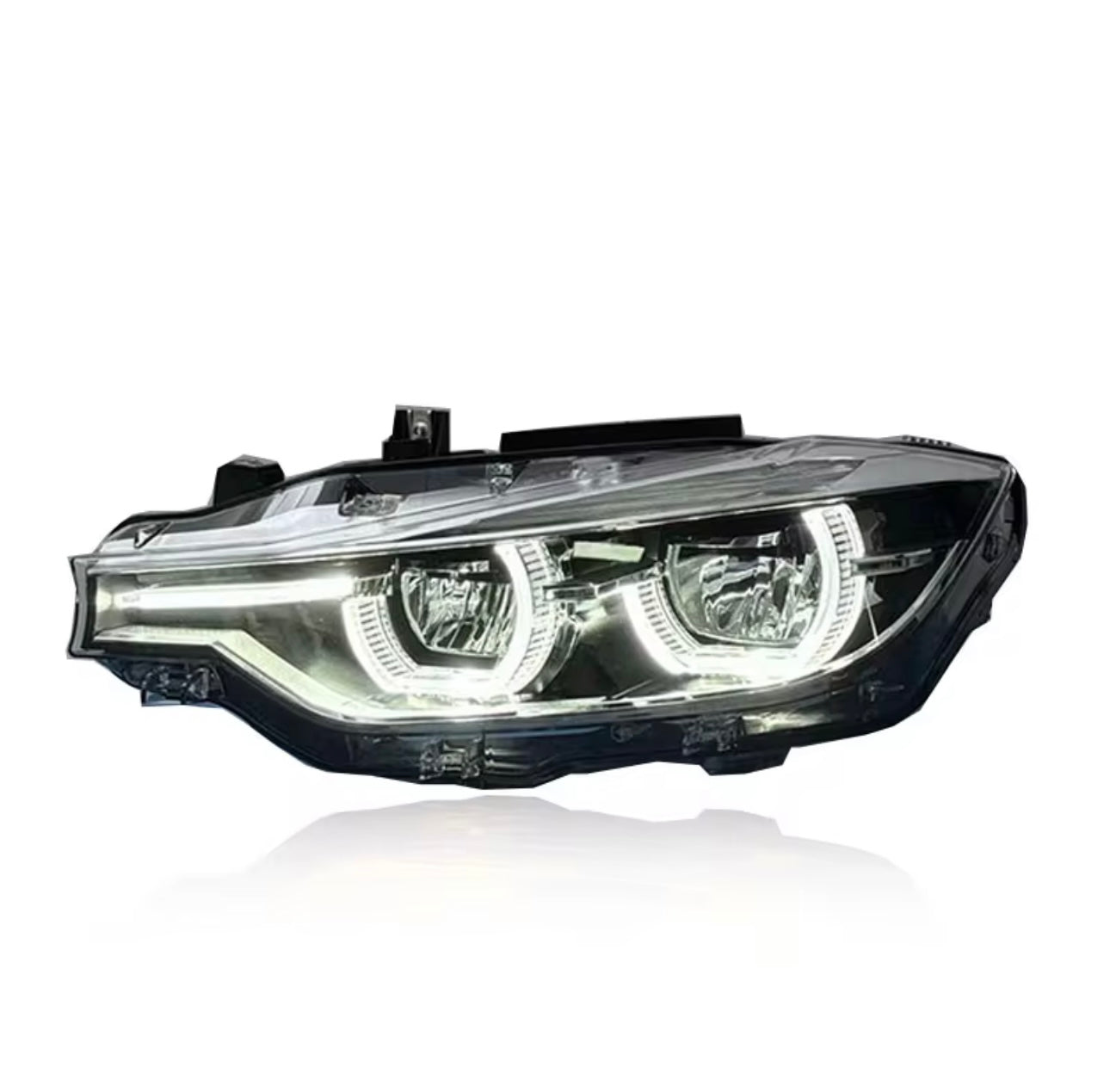 BMW V2 Amber Yellow and White Switchable DRLs LED Headlights for BMW 3 Series 2012-2019