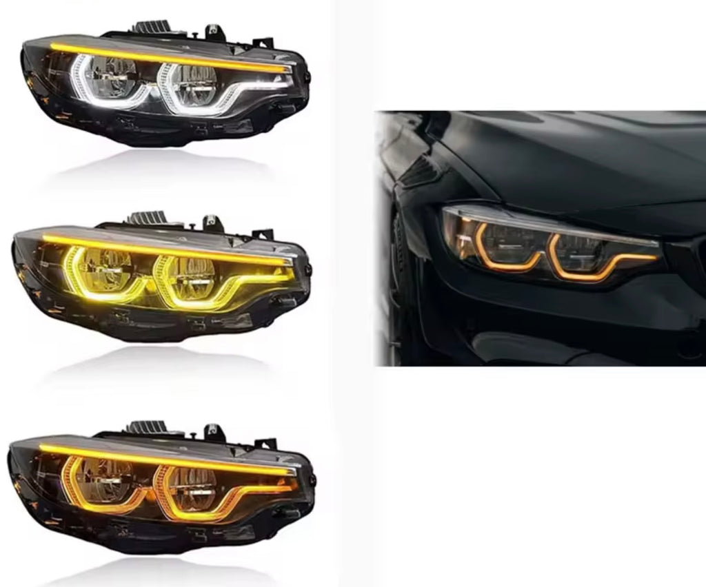 BMW M3 M4 Ikons V2 Amber, Yellow and White Switchable DRLs (Headlight)