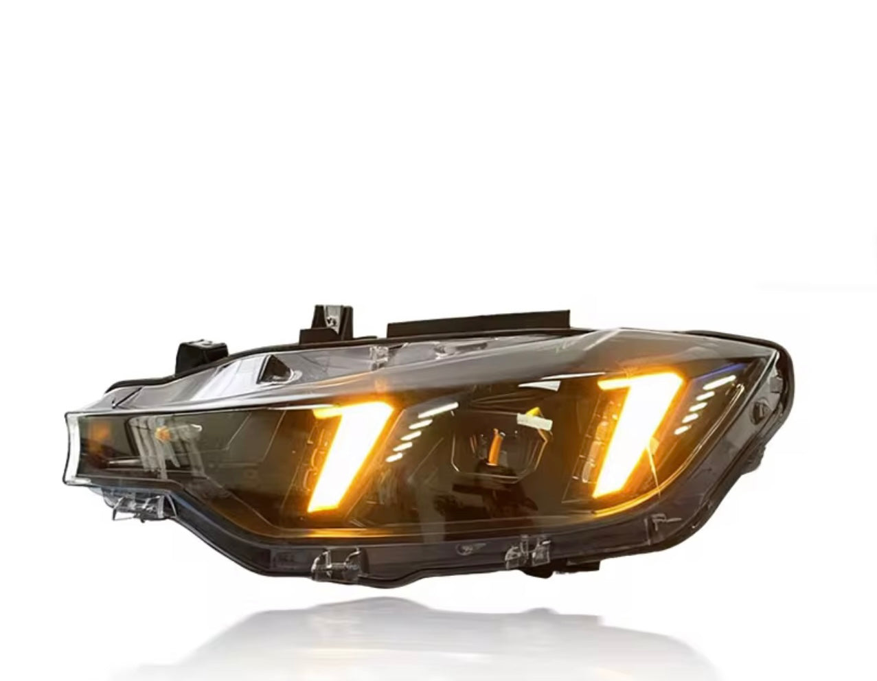 BMW V2 F30 3 Series Snake Eyes Amber Yellow and White Switchable DRLs (LED Headlight)