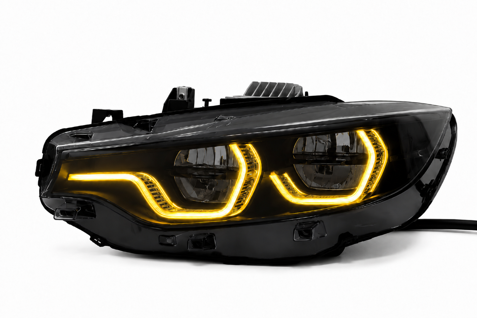 Black Shadow IKON V3 Headlights TriColour Switchable DRLs BMW F80 F82 F83 F32 F33 F36