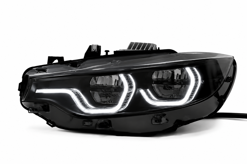 Black Shadow IKON V3 Headlights TriColour Switchable DRLs BMW F80 F82 F83 F32 F33 F36