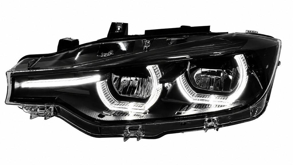 BMW V3 Black Shadow Edition Yellow and White Switchable DRLs LED Headlights for BMW 3 Series F30 2012-2019 (Copy)