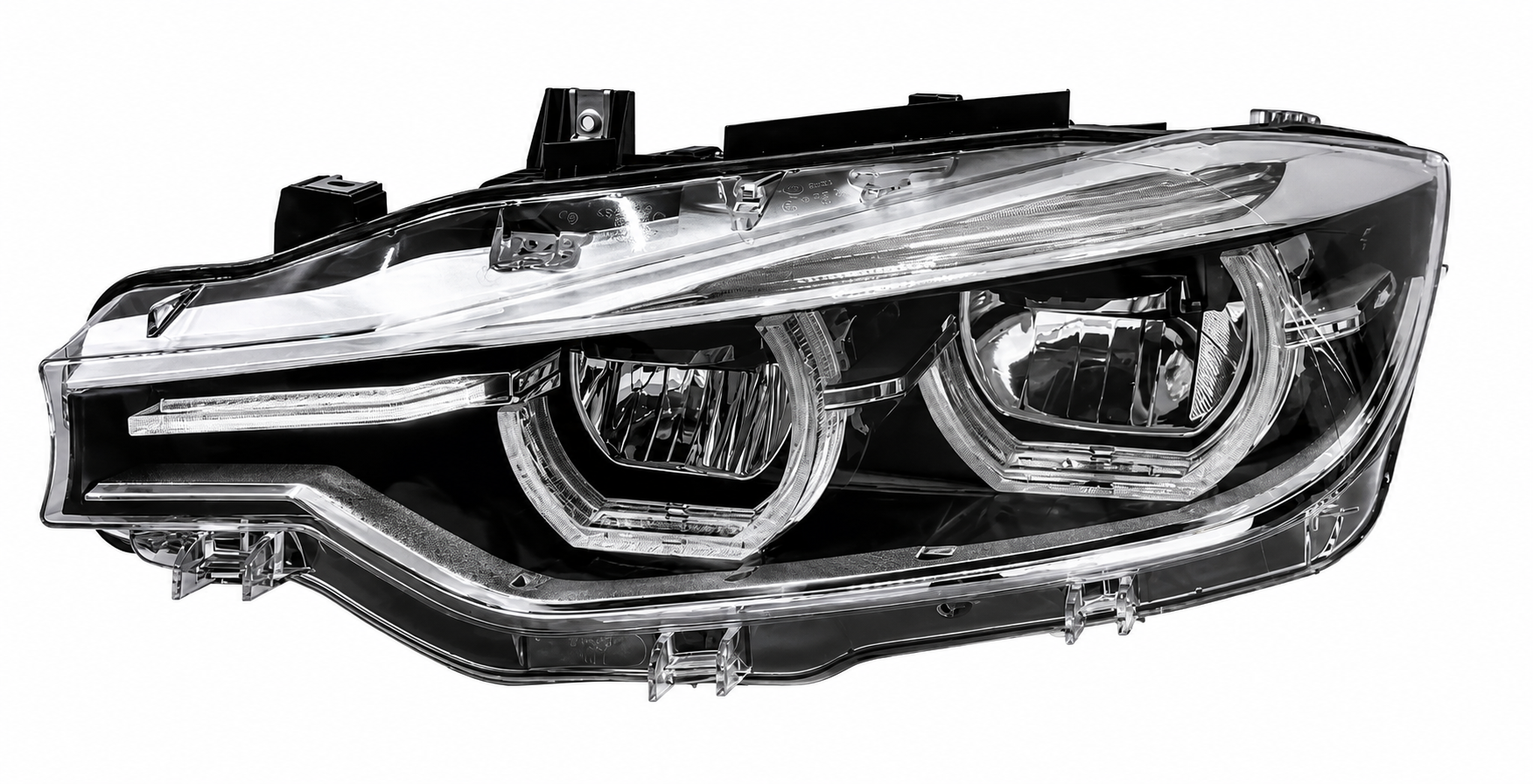 BMW V2 Amber Yellow and White Switchable DRLs LED Headlights for BMW 3 Series F30 2012-2019