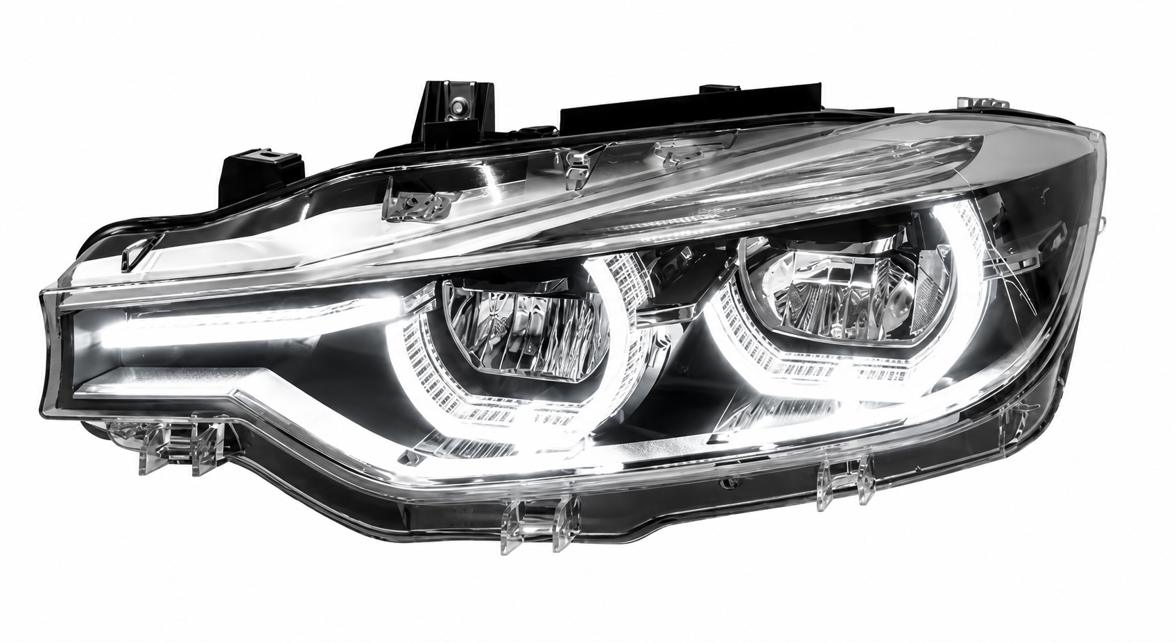 BMW V2 Amber Yellow and White Switchable DRLs LED Headlights for BMW 3 Series F30 2012-2019