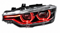 BMW V2 Red Yellow and White Switchable DRLs LED Headlights for BMW 3 Series F30 2012-2019