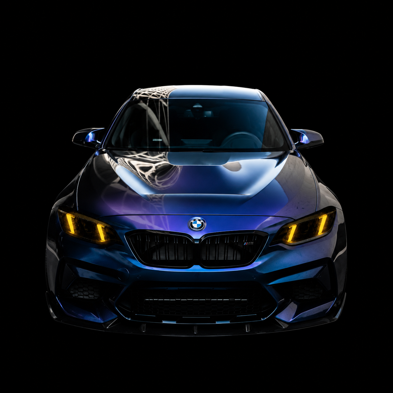 New Laser Snake Eyes Style Headlights With Yellow and White On-The-Fly Switchable DRLs for F22 F87 2 Series and M2(Preorder)
