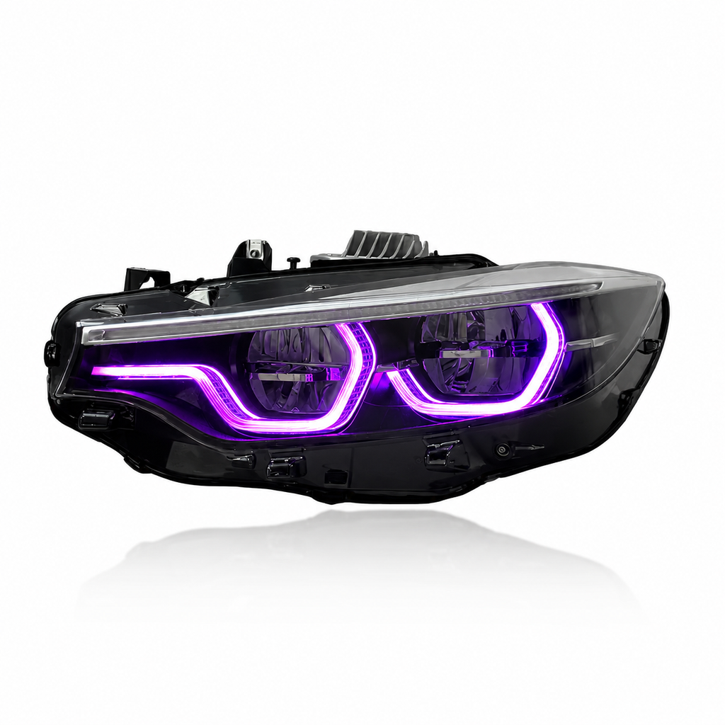 RGB IKON V2 LED Headlights with App-Controlled RGB DRLs For M3 M4 F80 F82 F83 4 Series F32 F33 F36 (Early Bird Price Preorder Now Release - Early August)