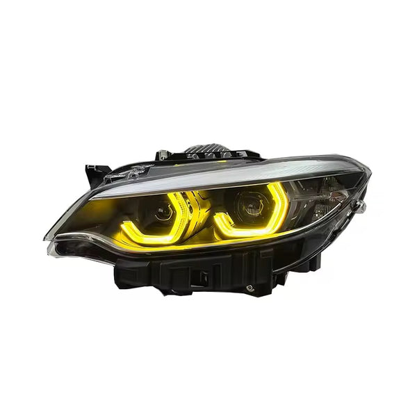 BMW F22 F87 Yellow and White Switchable DRLs LED Headlights 2 Series M2 — Yellow