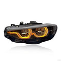 BMW IKON V2 LCI2 Amber Yellow and White Switchable DRLs (LED Headlights Pair -Aftermarket) For M3 M4 F80 F82 F83 4 Series F32 F33 F36