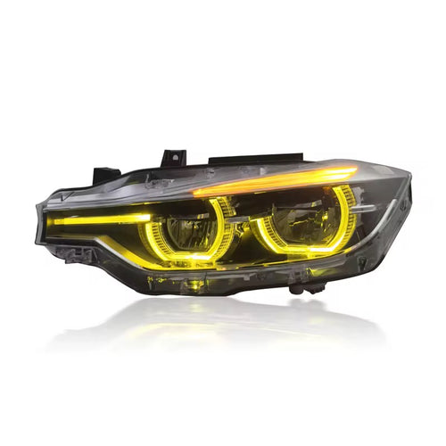 BMW Amber Yellow and White Switchable DRLs LED Headlights for BMW 3 Series 2012-2019
