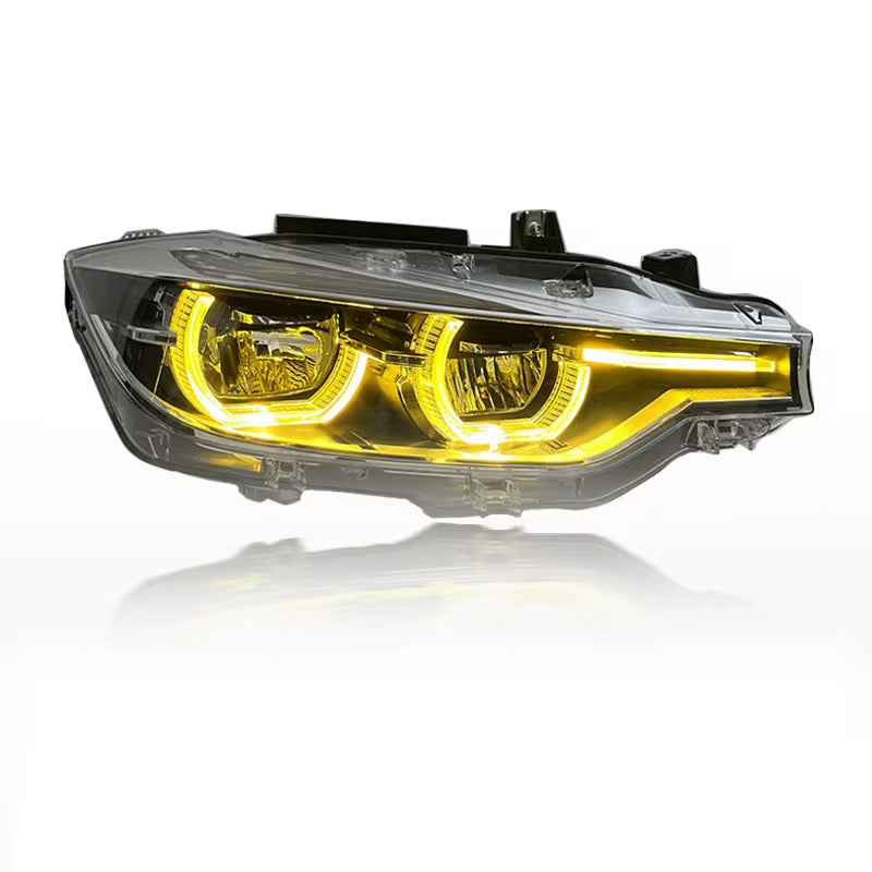 BMW Yellow and White Switchable DRLs LED Headlights for BMW 3 Series 2012-2019