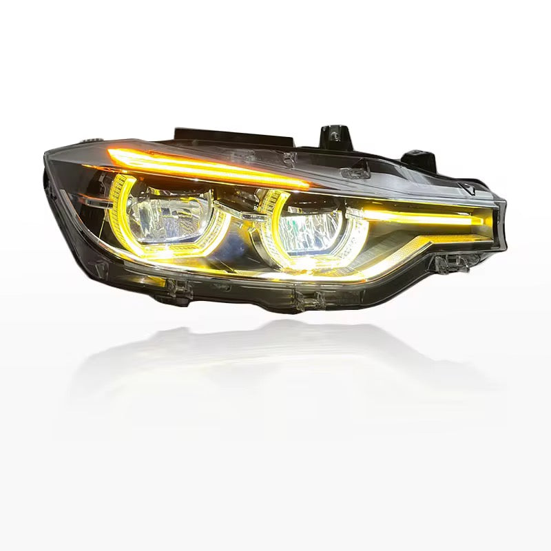 BMW Yellow and White Switchable DRLs LED Headlights for BMW 3 Series 2012-2019