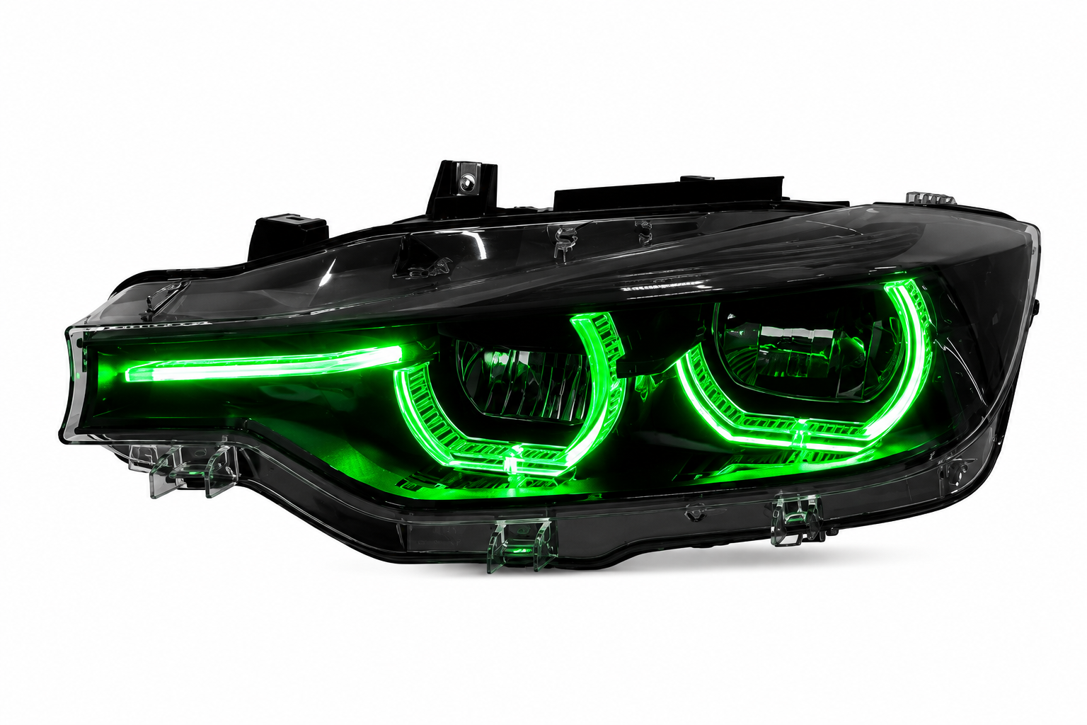Black Shadow V3 RGB IKONs LED Headlights - App Controlled RGB DRL 3 Series F30 F31