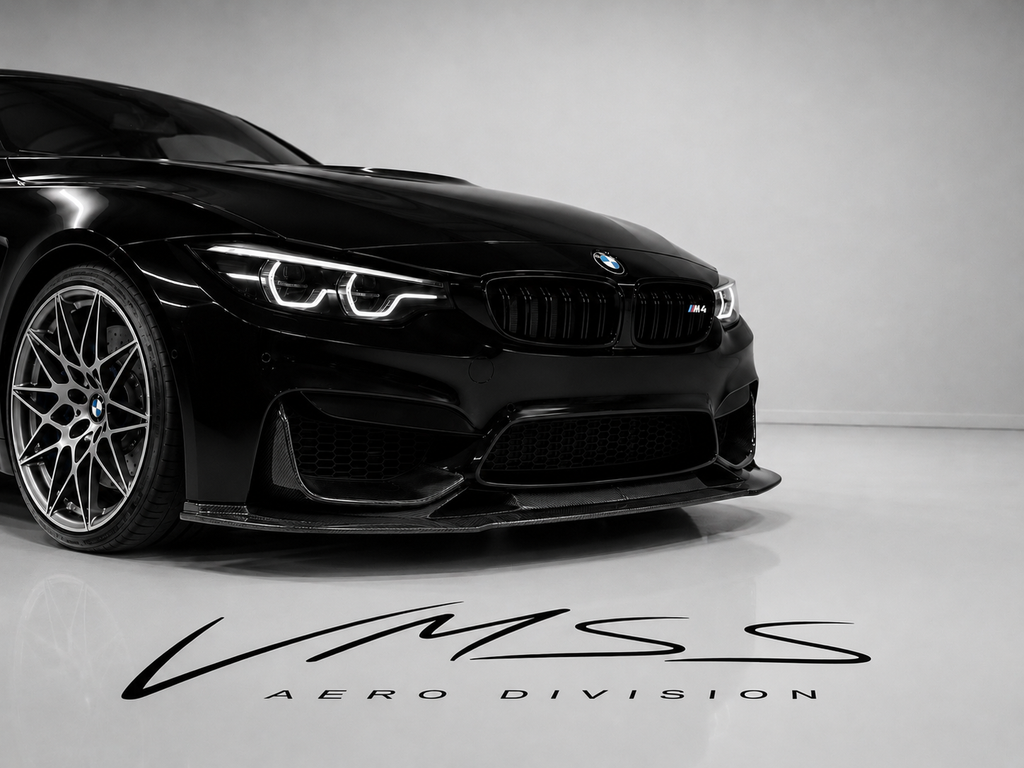 RZ Carbon Fibre Front Splitter For BMW F80 F82 F83 M3 M4 - VMSS AERO DIVISION