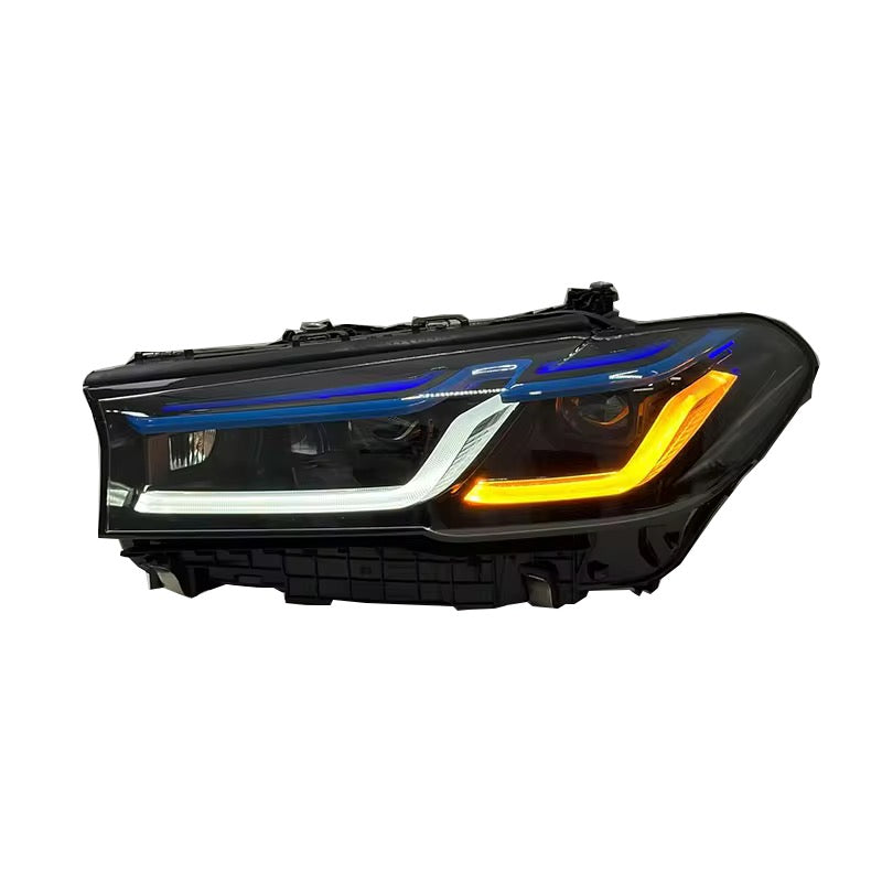 BMW G30 G38 Red Yellow and White On-The-Fly DRLS Laser Style Headlights (LCI BUMPER REQUIRED)
