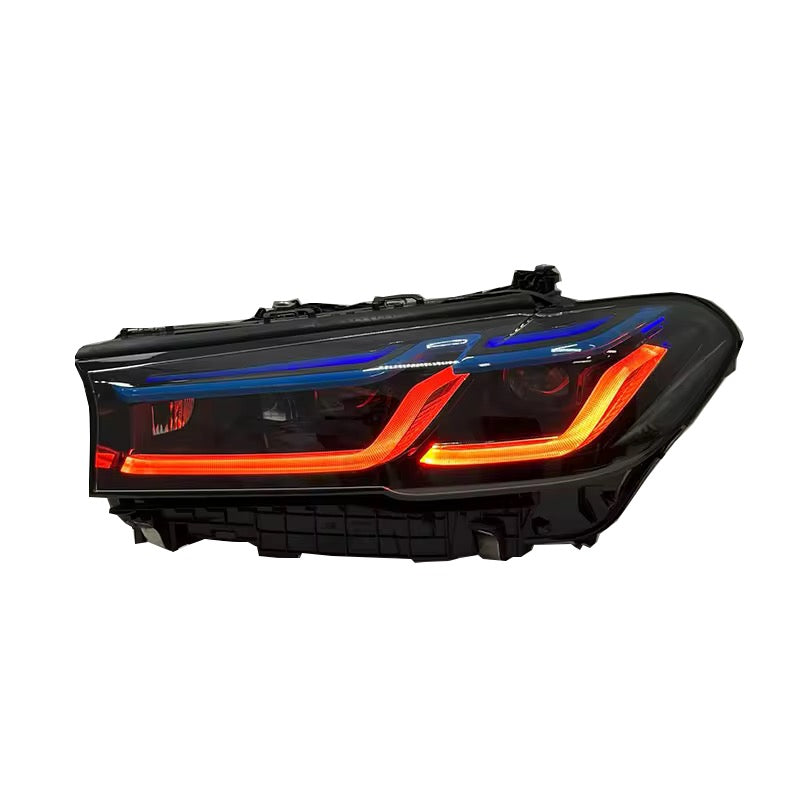 BMW G30 G38 Red Yellow and White On-The-Fly DRLS Laser Style Headlights (LCI BUMPER REQUIRED)