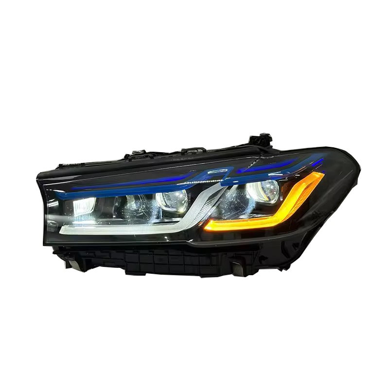 BMW G30 G38 Red Yellow and White On-The-Fly DRLS Laser Style Headlights (LCI BUMPER REQUIRED)