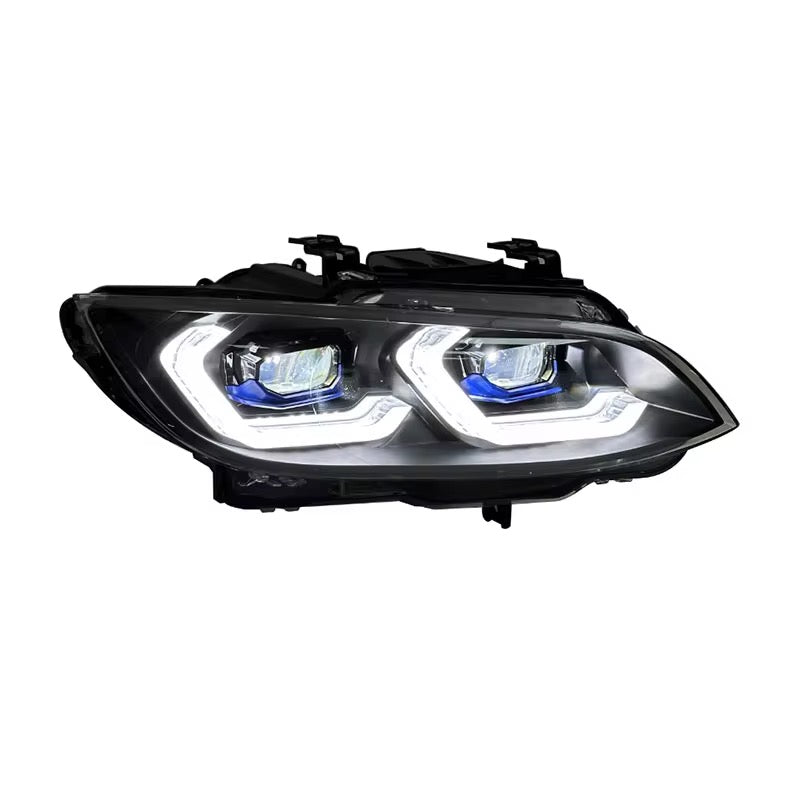E92 E93 Yellow and White On-The-Fly DRLs G Series Laser Style Headlights 2006-2009