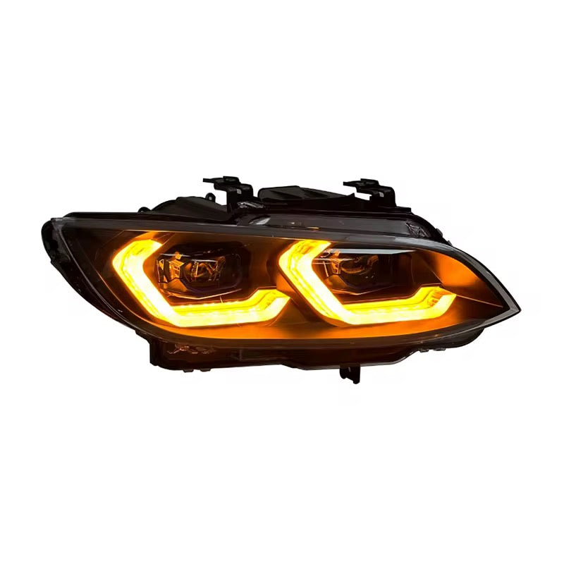 E92 E93 Yellow and White On-The-Fly DRLs G Series Laser Style Headlights 2006-2009