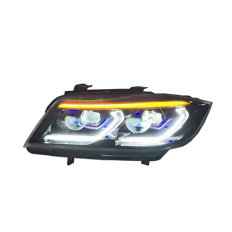 E90 E91 Yellow and White On-The-Fly DRLs G Series Style Headlight