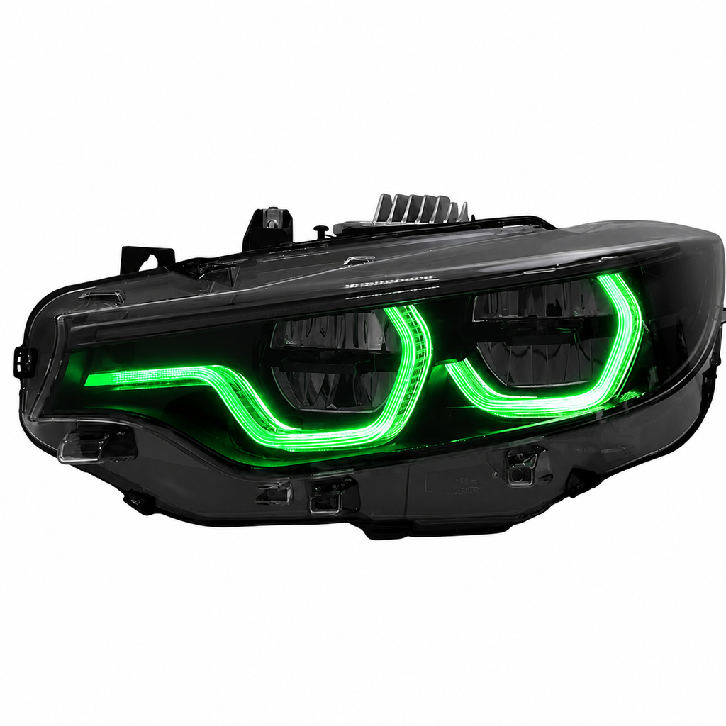Black Shadow V3 RGB IKON Headlights (4 Series, M3 and M4) - App-Controlled RGB DRLs For M3 M4 F80 F82 F83 4 Series F32 F33 F36 (Early Bird Price)