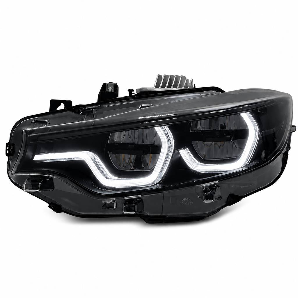 Black Shadow V3 RGB IKON Headlights (4 Series, M3 and M4) - App-Controlled RGB DRLs For M3 M4 F80 F82 F83 4 Series F32 F33 F36 (Early Bird Price)
