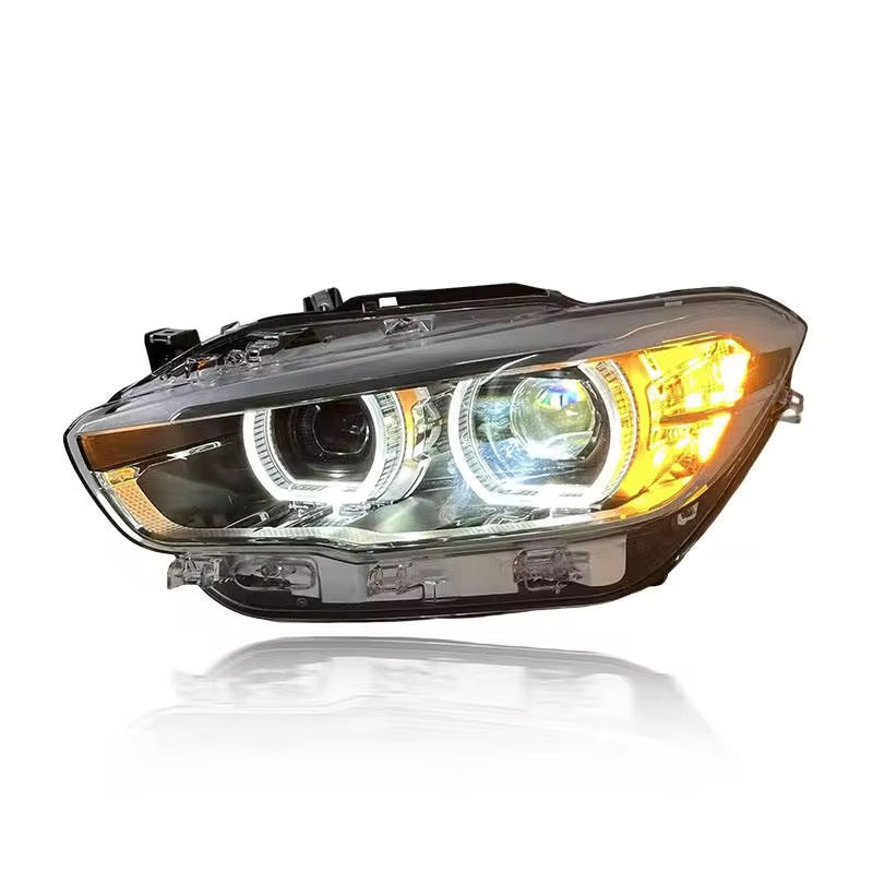 Yellow and White Switchable On-The-Fly Angel Eyes Headlight For F20 F21 BMW 1 Series 2015-2018