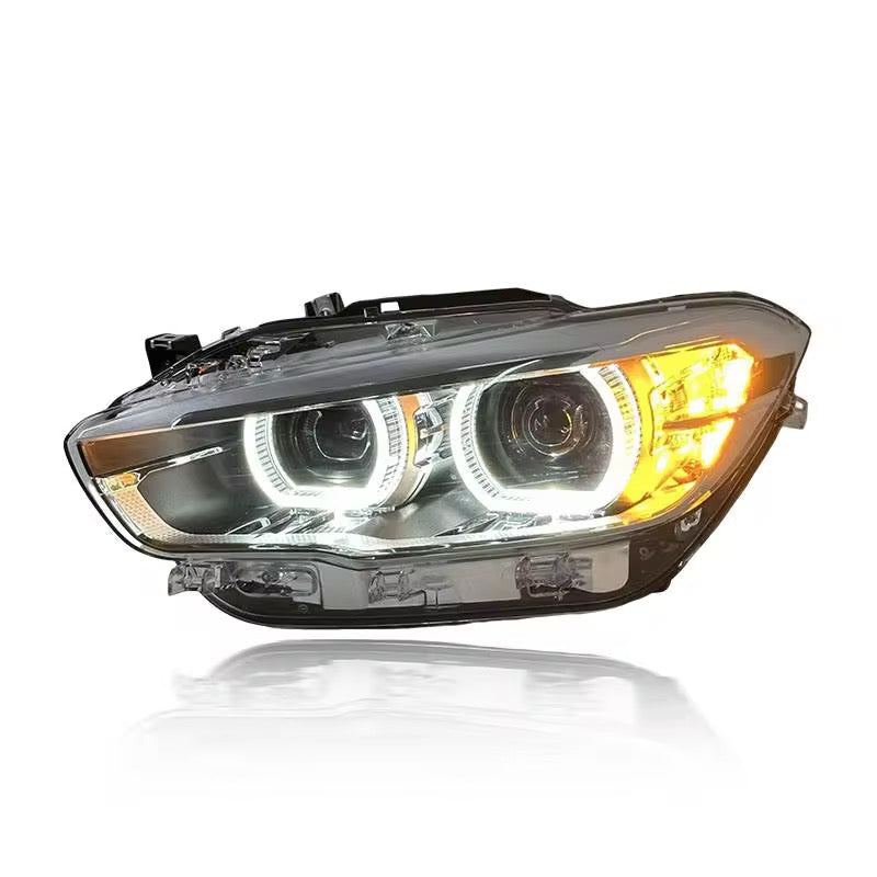 Yellow and White Switchable On-The-Fly Angel Eyes Headlight For F20 F21 BMW 1 Series 2015-2018