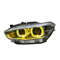 Yellow and White Switchable On-The-Fly Angel Eyes Headlight For F20 F21 BMW 1 Series 2015-2018