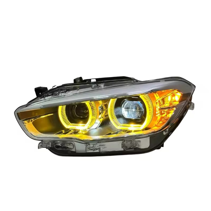 Yellow and White Switchable On-The-Fly Angel Eyes Headlight For F20 F21 BMW 1 Series 2015-2018