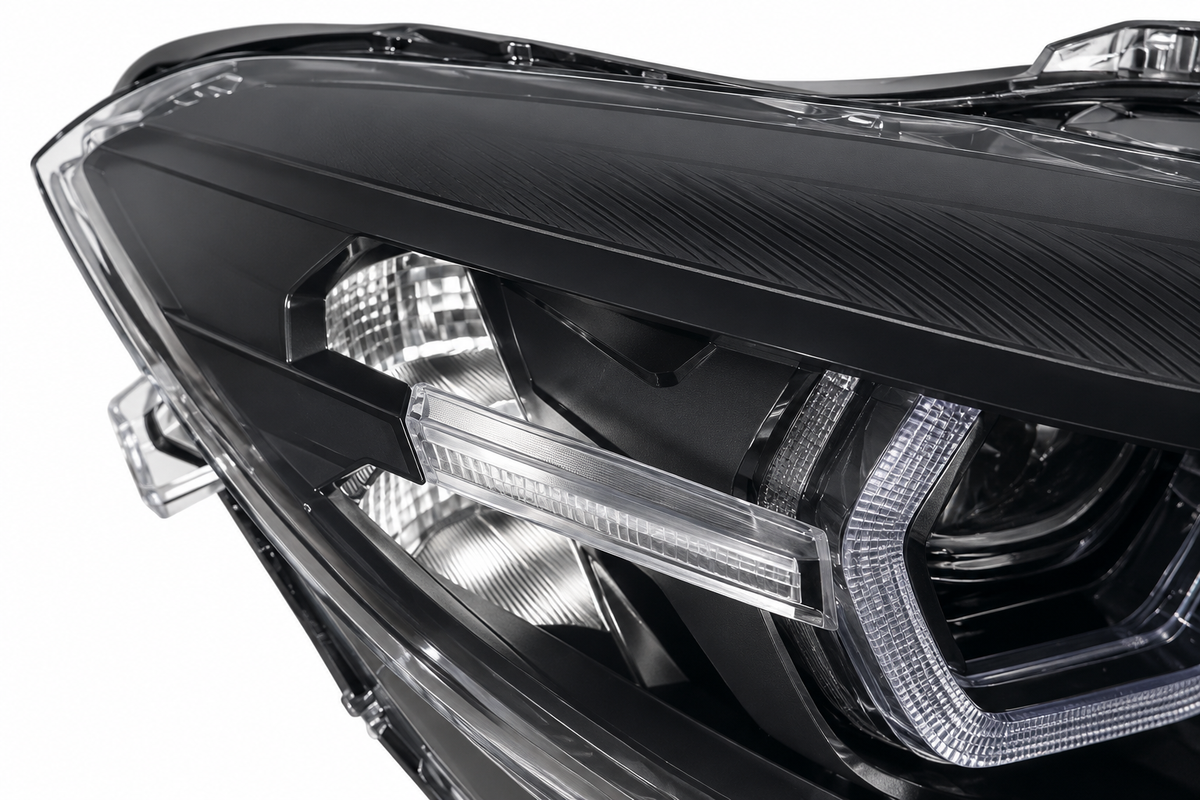 BMW F22 2 Series / F87 M2 Black Shadow V3 RGB IKON headlights – view 3