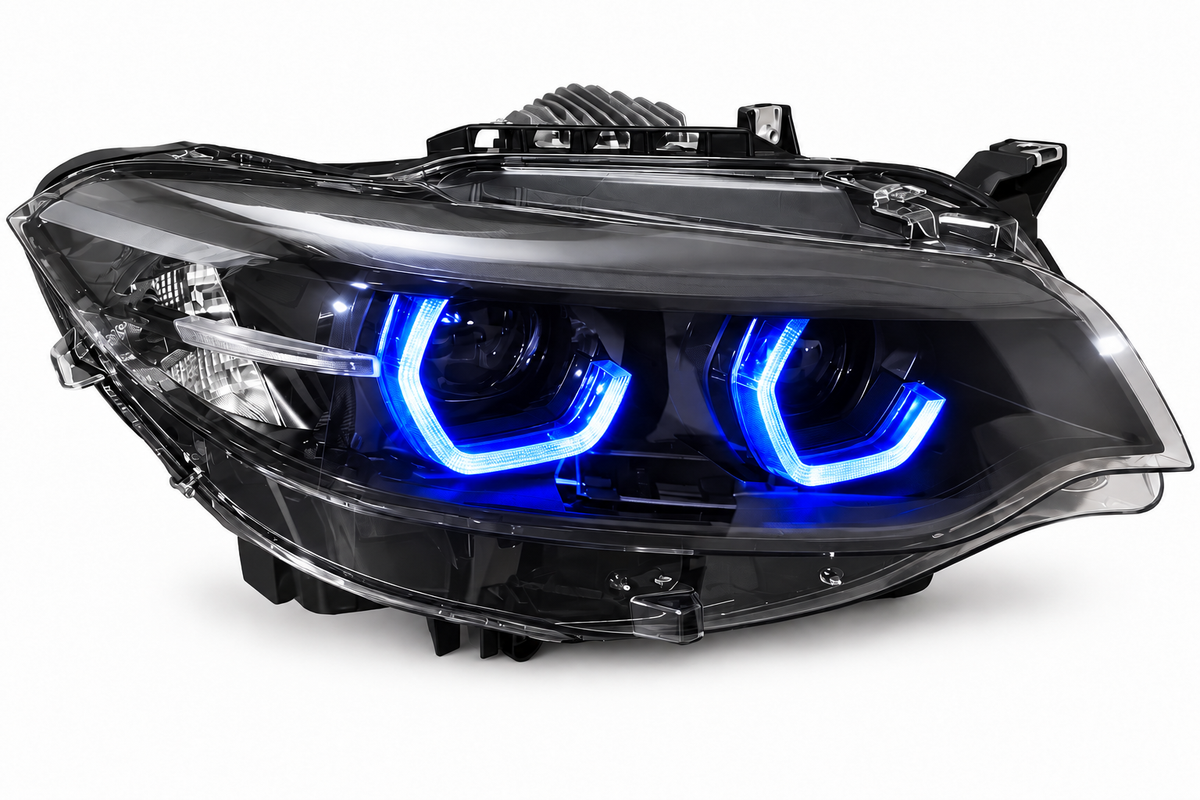 BMW F22 2 Series / F87 M2 Black Shadow V3 RGB IKON headlights – view 6
