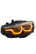 Individual Champagne Gold Icon V3 - Limited Edition BMW IKON Headlights | Switchable On-The-Fly Tri-Colour Amber, Yellow & White DRL | F80 F82 F83 F32 F33 F36