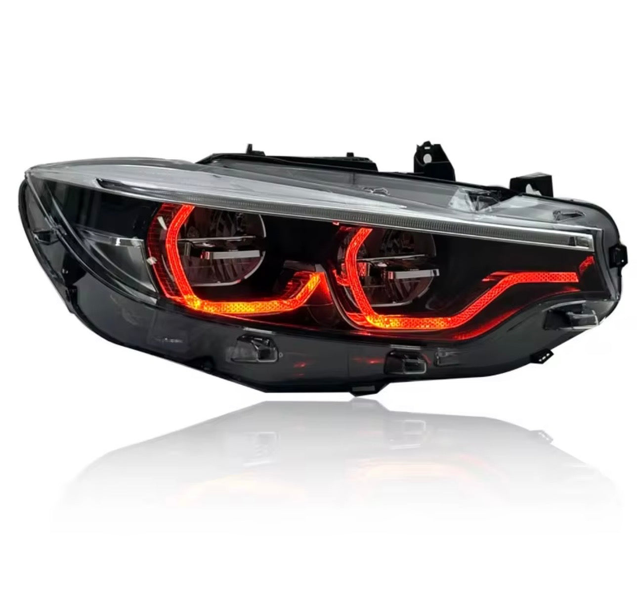 BMW M3 M4 Ikon Style Red, Yellow and White Switchable DRLs (LED Headlight)