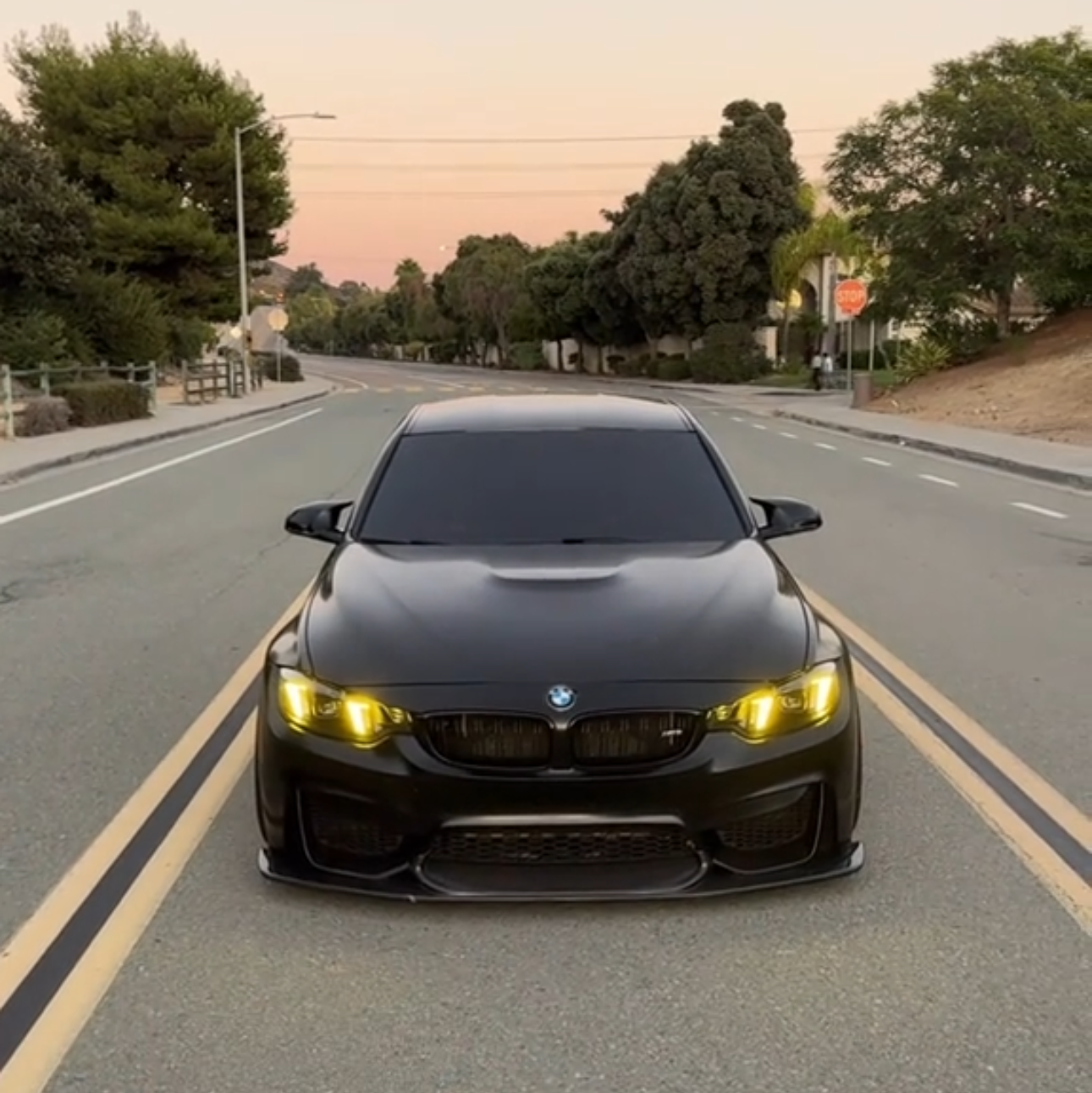 BMW M3 M4 Snake Eyes Style Yellow and White Switchable DRLs (LED Headlight)