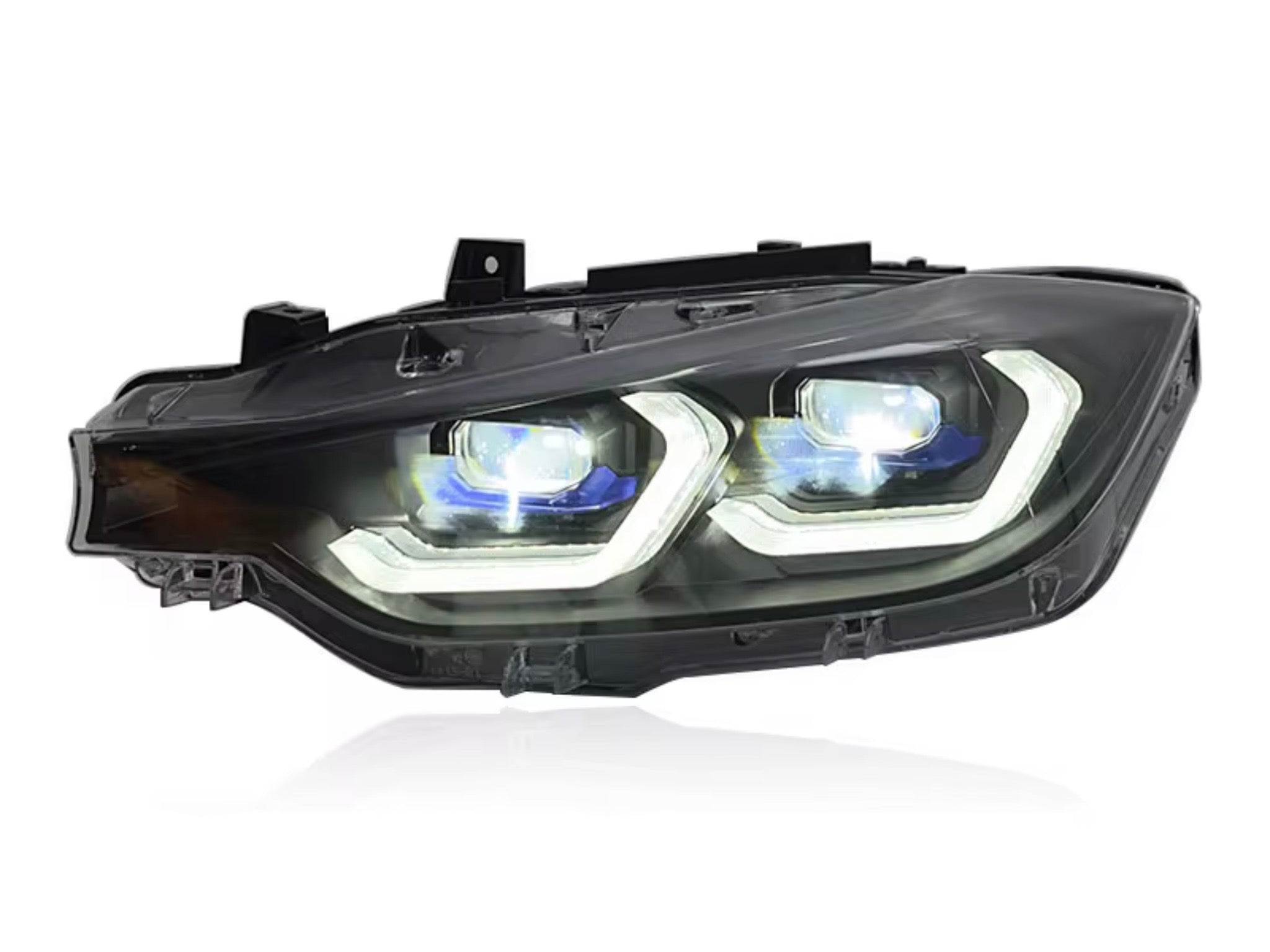 Yellow and White Switchable DRLs LED Headlights for BMW 3 Series 2012-2019